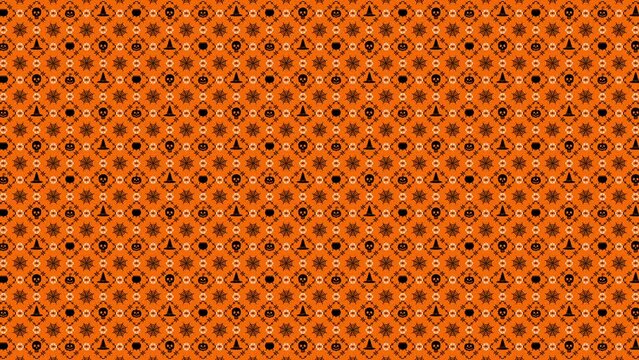 Halloween seamless loop animated pattern. Party and sale holiday animation.