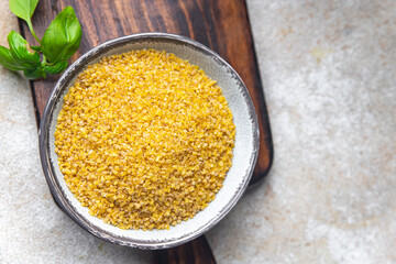 bulgur grain raw crop healthy meal food on the table copy space food background