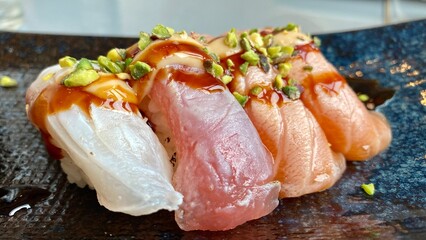 nigiri mix sushi plate 