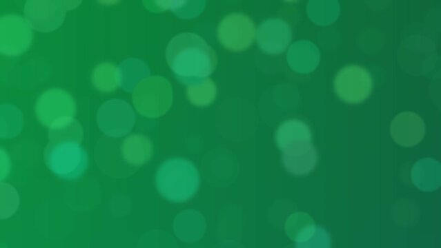 Motion graphics. Abstract background of forest green colors with bokeh