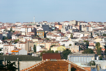 Urban tapestry a hillside city’s colorful buildings in istanbul, turkey
