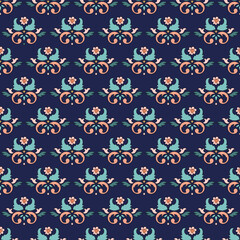 Retro floral elements background