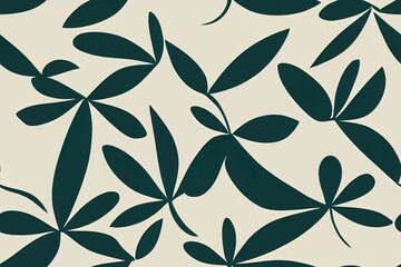2d seamless pattern with tropical leaves.