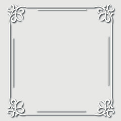 Frame, in the style of an ornament, Vector illustration eps 10, Art.