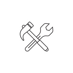 hammer and wrench icon
