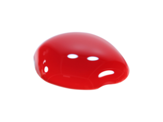 A drop of red ink, like a drop of blood.isolated on white background.