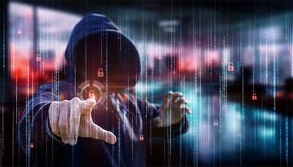 Hacker hack system . - obrazy, fototapety, plakaty