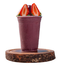 Brazilian Acai cup isolated on transparent background