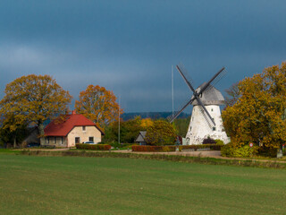 Fototapeta na wymiar Araisi, Latvia, Nature and old mill view.