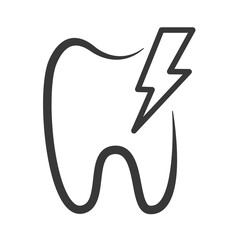 Modern and minimalist tooth symbol for dental healthcare