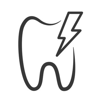 Modern and minimalist tooth symbol for dental healthcare