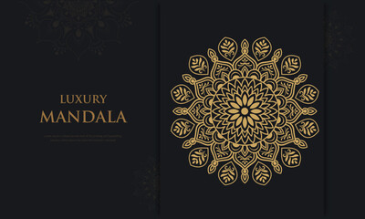 islamic graphic art background ornament, abstract vector luxury mandala modern pattern design, invitation card decoration gold color weeding style 