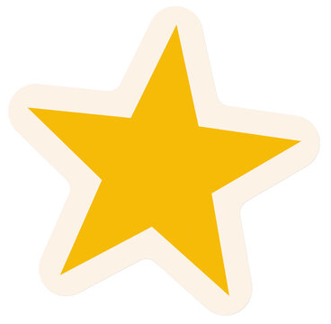 An illustration of a gold star sticker