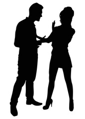silhouette of a couple
