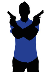 person with gun