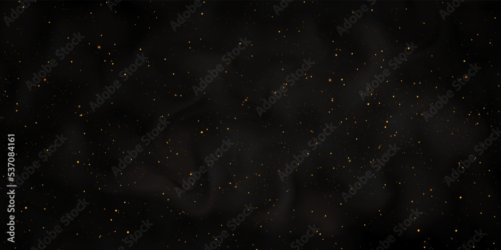 Poster Stars and stardust in an infinite universe. A twinkling star on a background of dark space. Vector background