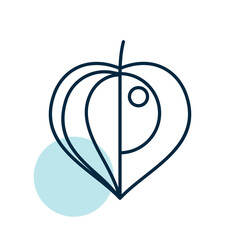 Physalis berries isolated design vector icon