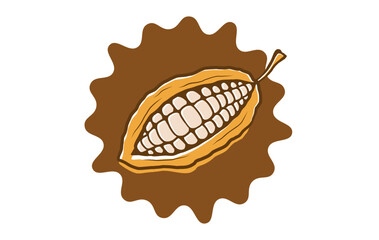 Vector vintage illustration of of cocoa. Vector icon of cocoa in hand drawing style.