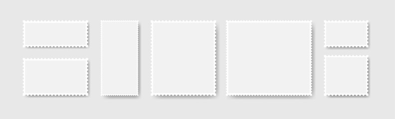 Light Postage Stamps collection. Blank postage stamps.