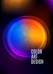 Overlapping circular lines, primitive composition. Vector geometric minimal abstract background for banner, background, landing page.