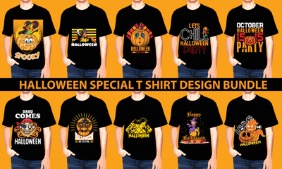 Halloween special t shirt design bundle