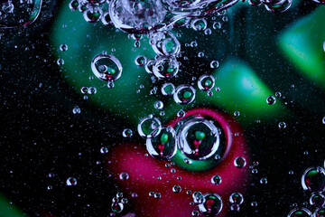 not the usual abstraction of colored oil bubbles in water