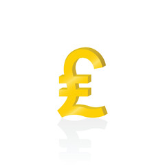 Fototapeta premium 3d gold Italy Lira symbol vector graphics