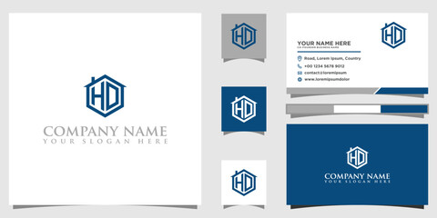 Home Logo Design and HD Letters With Business Card Template