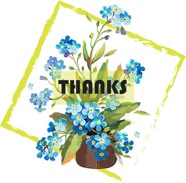 Thank You Card With Flowers