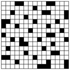 Crossword puzzle vector. Square puzzle illustration