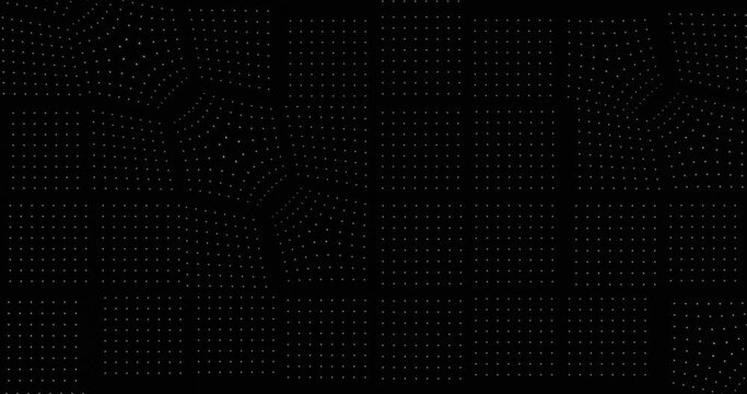 3d render with a pattern of white dots on black