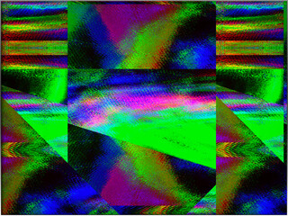 Abstract, Multiple Colours, Shapes and Shades, within a Border         digital art © derek oldfield