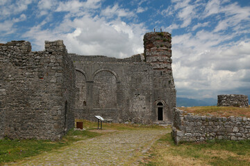 Fototapeta na wymiar The ruins of the church, Rozafa castle, Shkoder, Albania