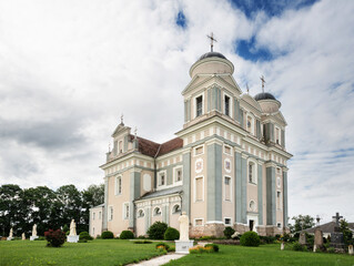 Fototapeta na wymiar Catholic church of St. Tadeusz in the village of Luchay