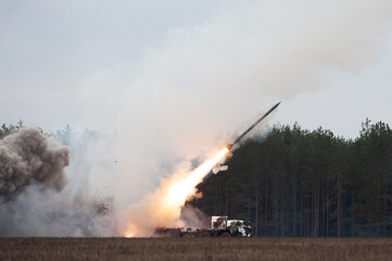 Launch of military missiles