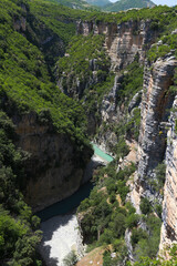 The deep canyon of the river Osumi, Albania 