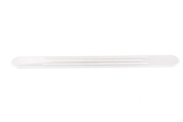 Disposable otolaryngologist spatula: medical instruments and instrumental equipment in the ENT doctor's office. Close-up.