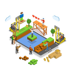 Mobile game development flat isometric .