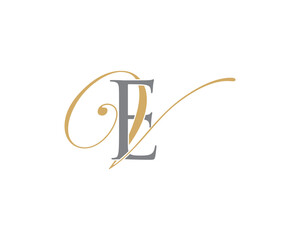 Letter E and V Logo Icon 001