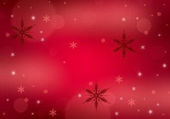 Fototapeta na wymiar Trendy red gradient, christmas seasonal background, design of winter snowflakes.