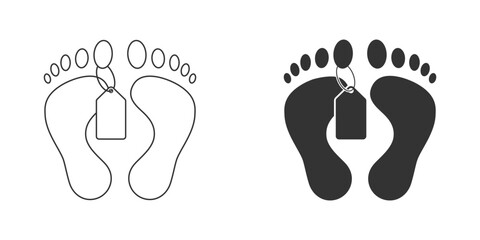Obraz premium Dead body icon. Death rate silhouette icon. Body in the morgue. Vector illustration.