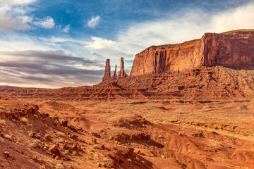 Monument Valley - three pillars