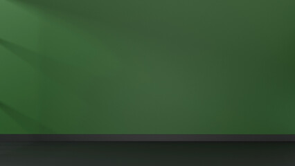 Green wall 3d render,Art background