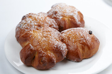Freshly Baked Traditional Sweet Buns