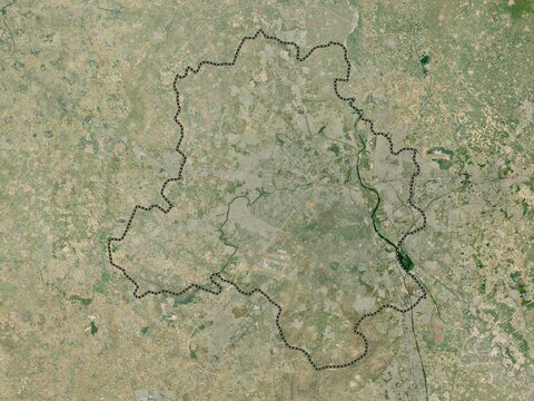 National Capital Territory of Delhi, India. High-res satellite. No legend