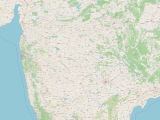 Fototapeta premium Maharashtra, India. OSM. No legend