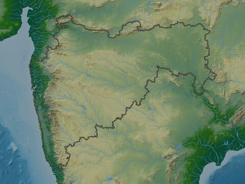 Maharashtra, India. Physical. No legend