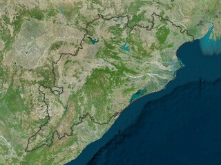Odisha, India. High-res satellite. No legend