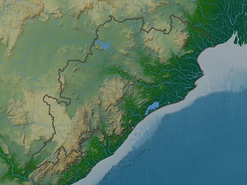 Odisha, India. Physical. No legend