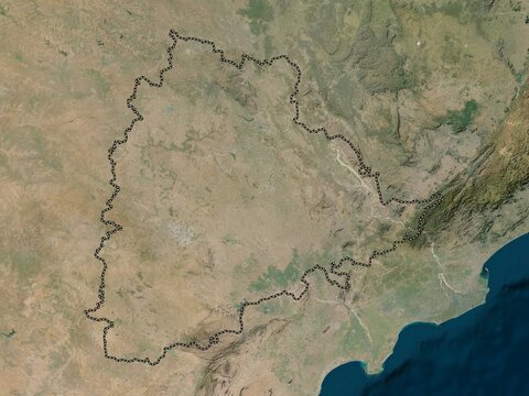 Telangana, India. Low-res satellite. No legend